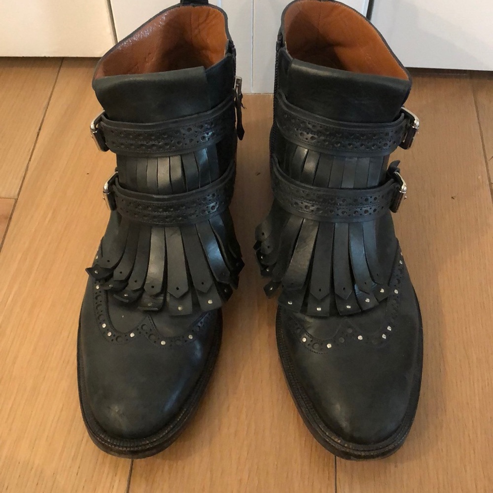Sartore leather studded fringe boots size 40